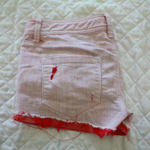 American Rag Distressed Jean Shorts (Red)